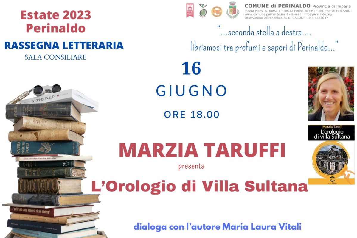 A Perinaldo Marzia Taruffi Presenta Il Suo Ultimo Romanzo Lorologio