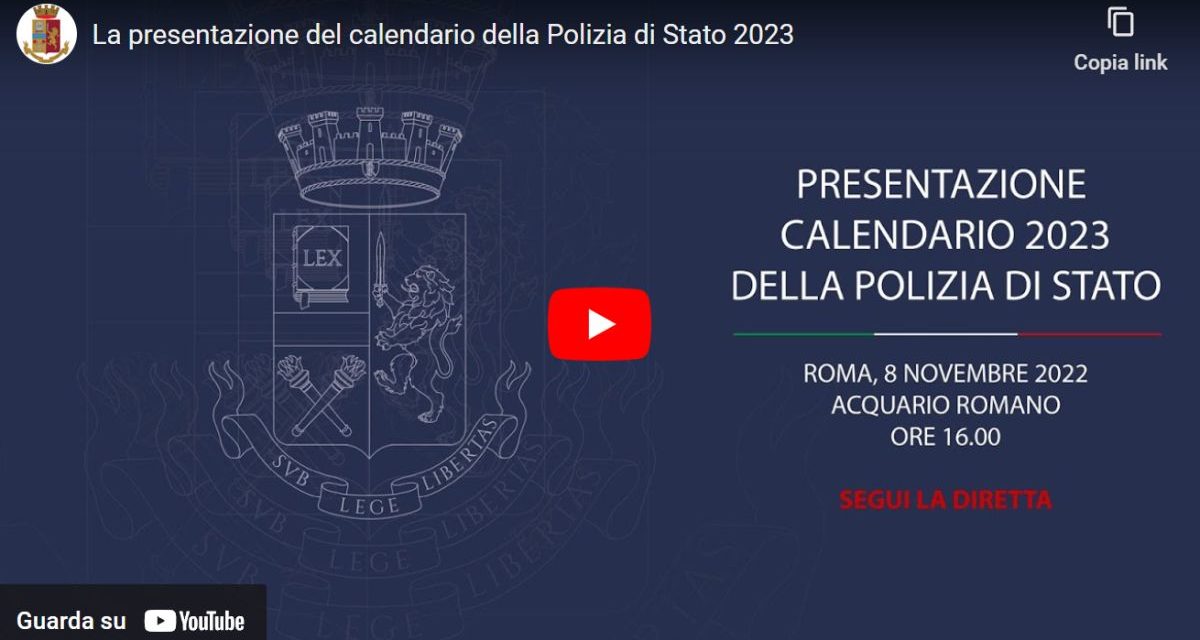 Polizia di Stato, presentato il calendario edizione 2024